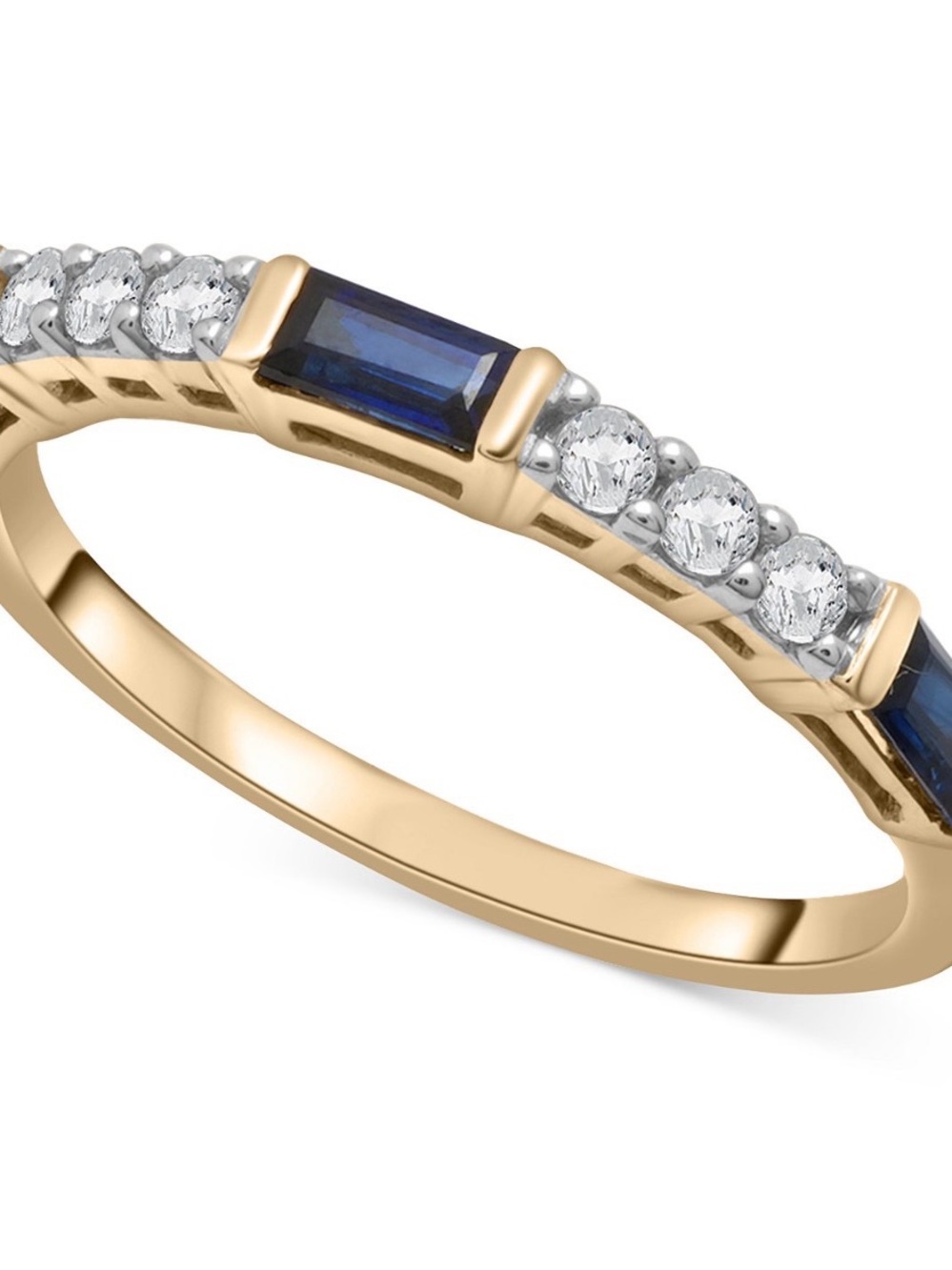 Macy's Yellow Gold Sapphire & Diamond Accent Ring